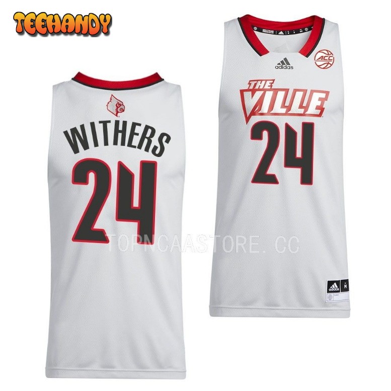 Louisville Cardinals Jae’Lyn Withers 2023 White College Basketball Jersey