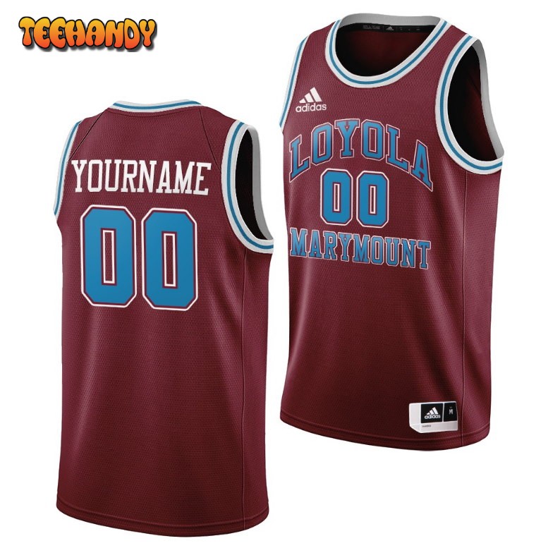 Loyola Marymount Lions Custom Wine Throwback College Basketball Jersey