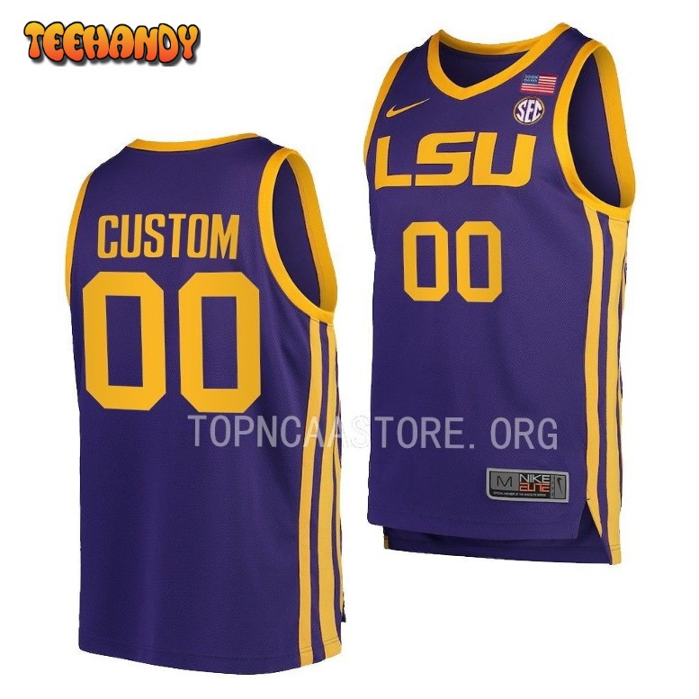 LSU Tigers Custom 2023 Purple College Basketball Jersey