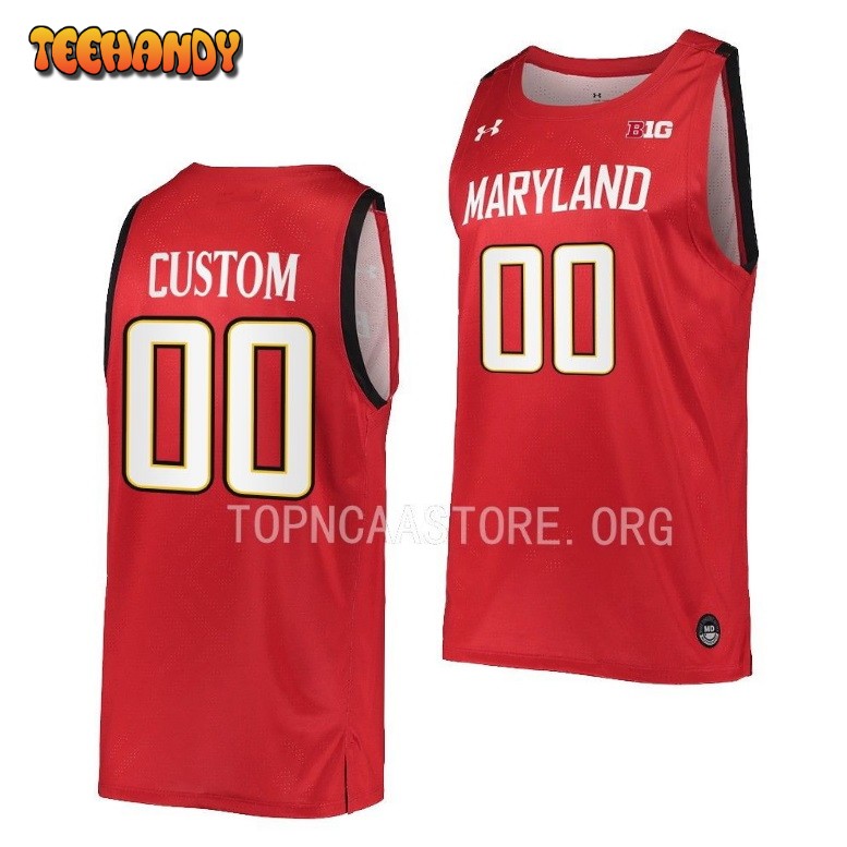 Maryland Terrapins Custom 2023 Red Away College Basketball Jersey