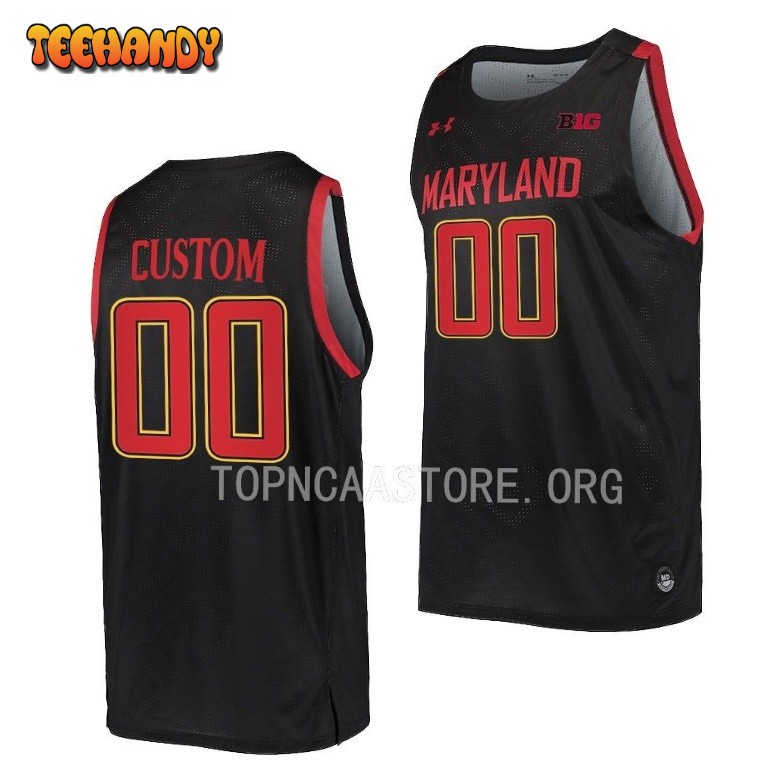 Maryland Terrapins Custom Black Replica College Basketball Jersey