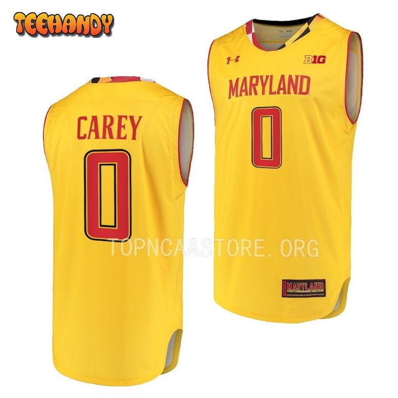 Maryland Terrapins Don Carey 2023 Gold Alternate College Basketball Jersey