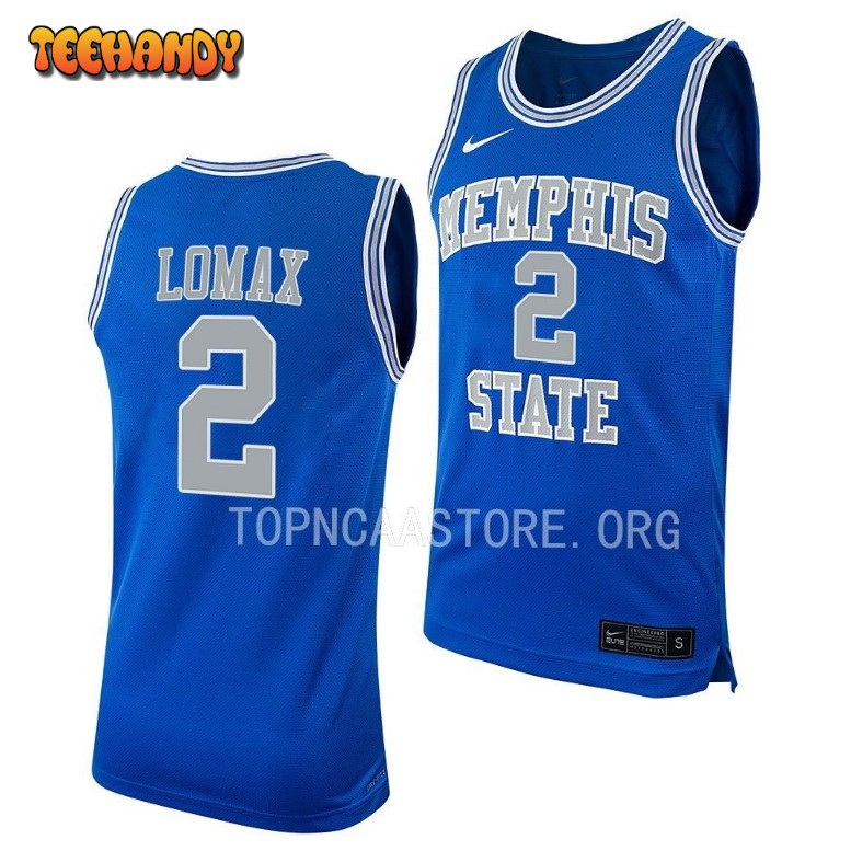 Memphis Tigers Alex Lomax 2023 Royal Replica College Basketball Jersey