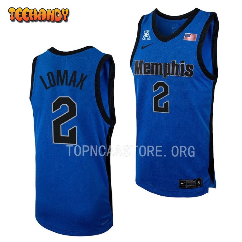 Memphis Tigers Alex Lomax Blue Replica College Basketball Jersey