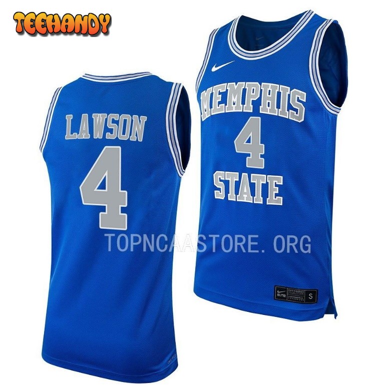 Memphis Tigers Chandler Lawson 2023 Royal Replica College Basketball Jersey