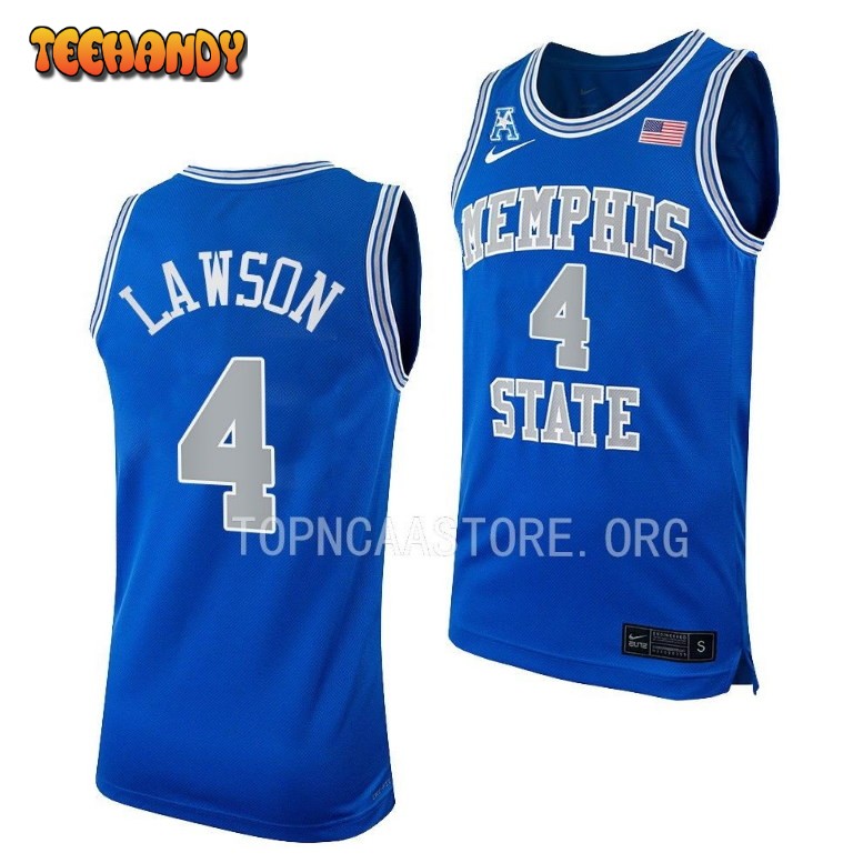 Memphis Tigers Chandler Lawson Blue Throwback College Basketball Jersey