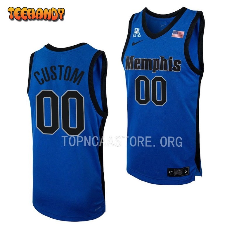 Memphis Tigers Custom Blue Replica College Basketball Jersey