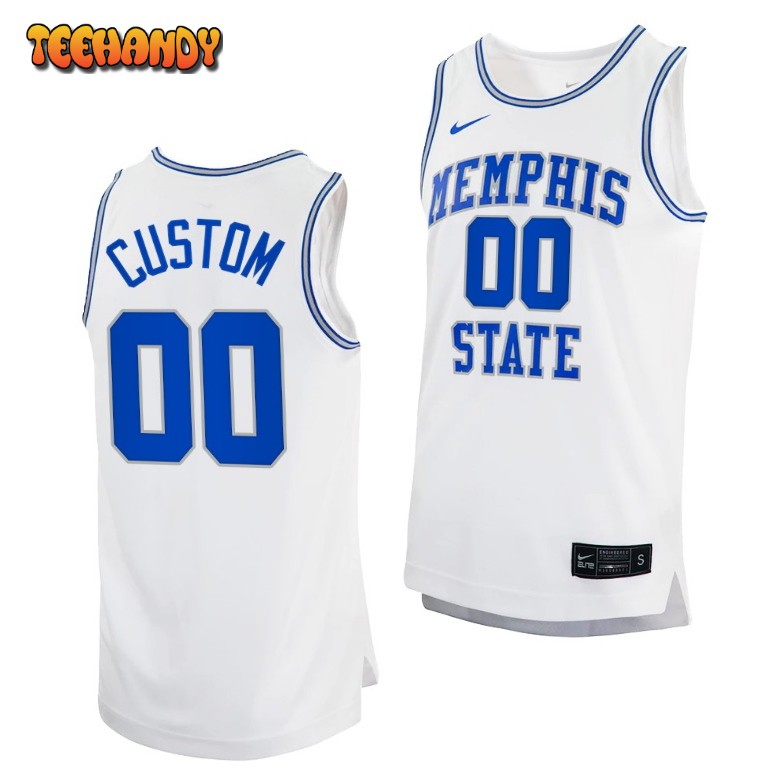 Memphis Tigers Custom White Retro College Basketball Jersey