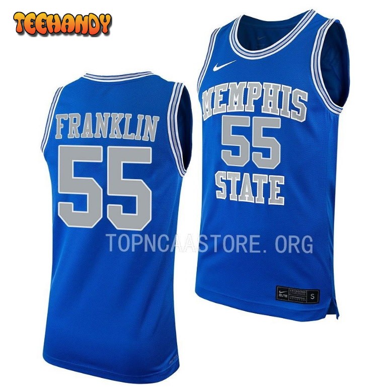 Memphis Tigers Damaria Franklin 2023 Royal Replica College Basketball Jersey