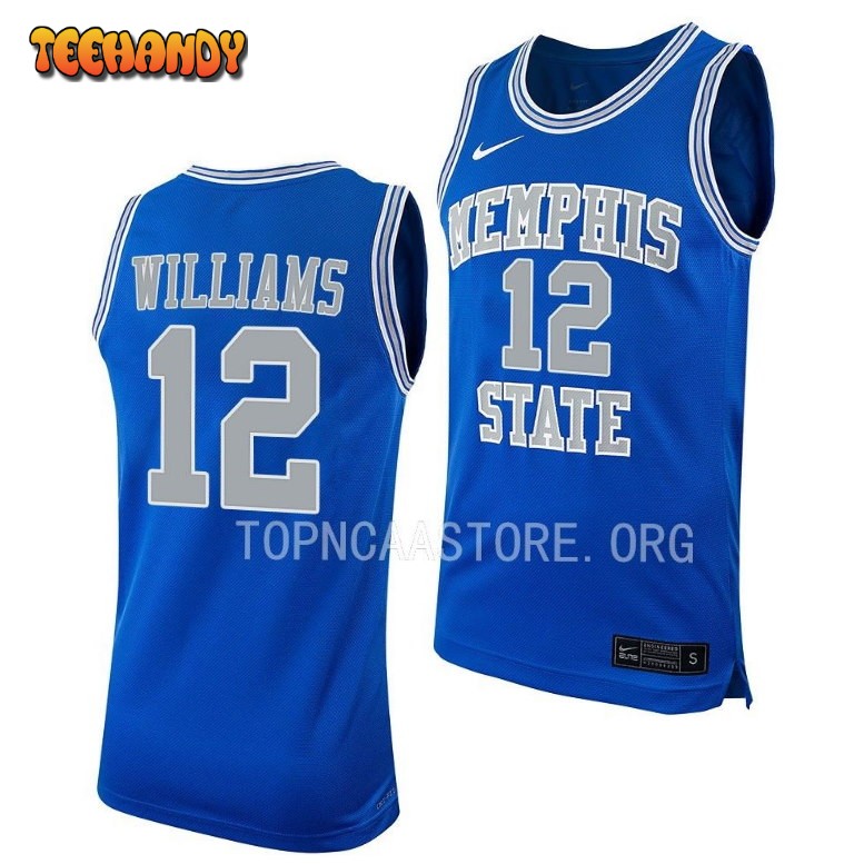 Memphis Tigers DeAndre Williams 2023 Royal Replica College Basketball Jersey