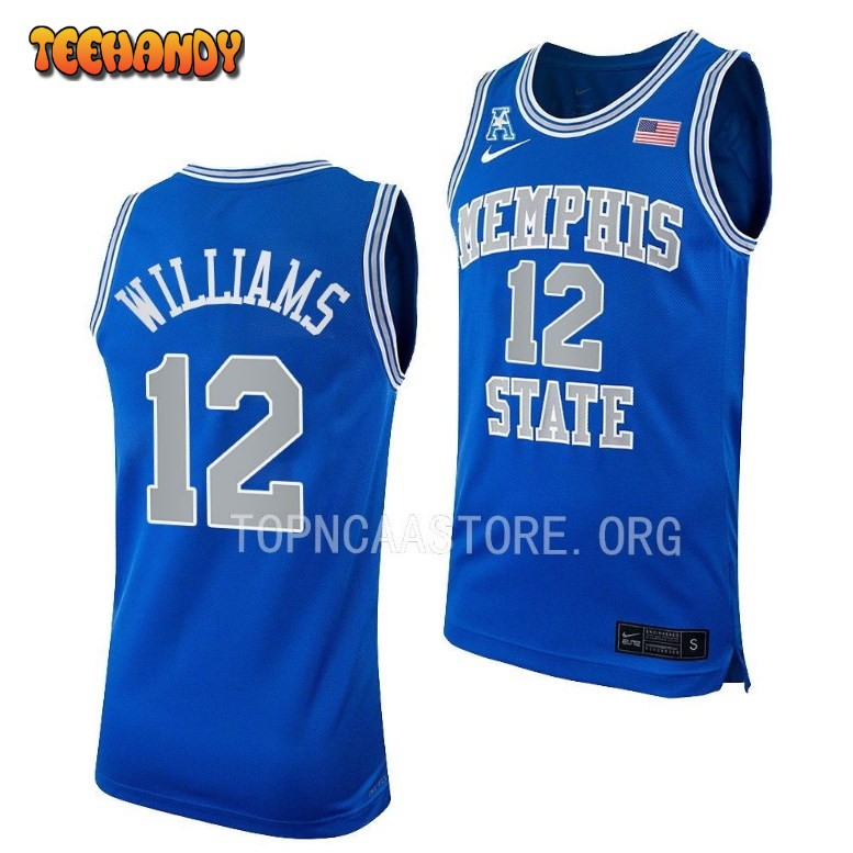 Memphis Tigers DeAndre Williams Blue Throwback College Basketball Jersey