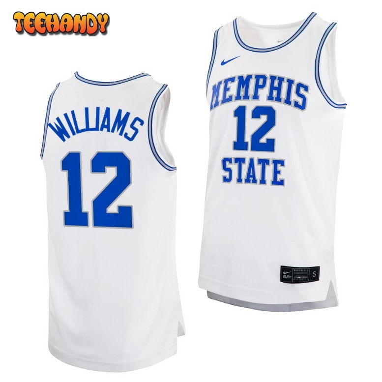 Memphis Tigers DeAndre Williams White Retro College Basketball Jersey