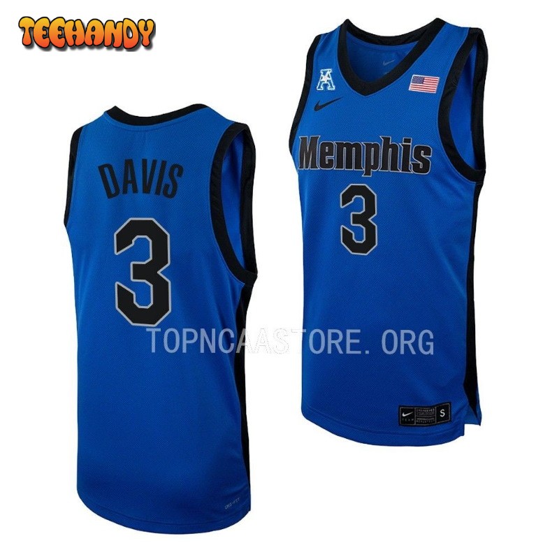 Memphis Tigers Kendric Davis Blue Replica College Basketball Jersey