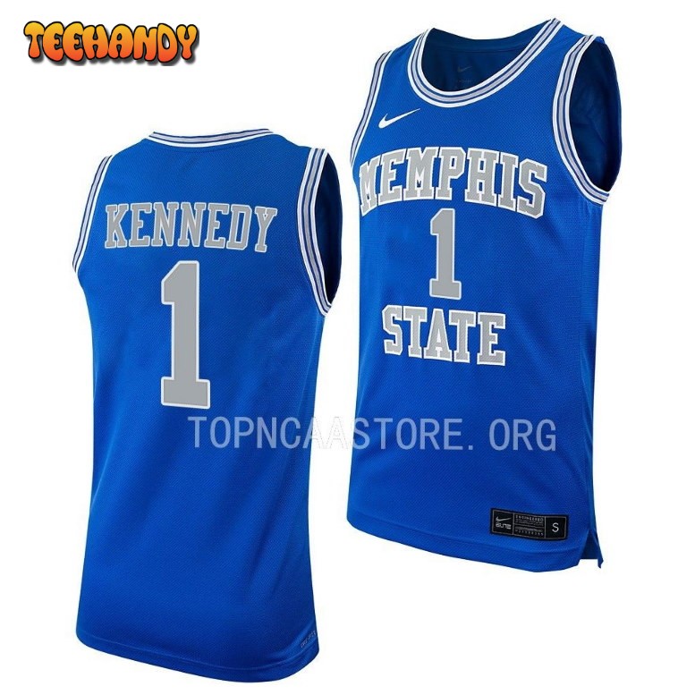 Memphis Tigers Keonte Kennedy 2023 Royal Replica College Basketball Jersey