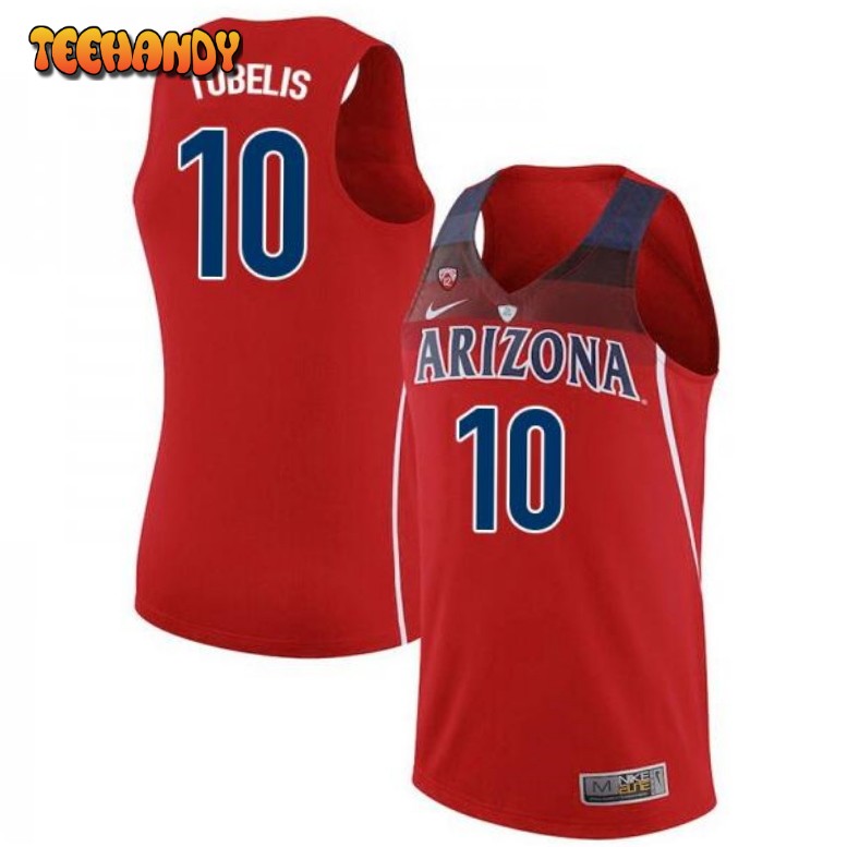 Men’s Arizona Wildcats Azuolas Tubelis Red Basketball Jersey