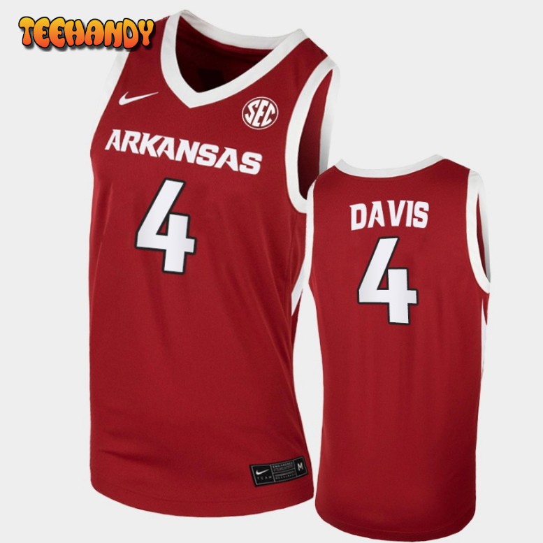 Men’s Arkansas Razorbacks Davonte Davis Red Jersey