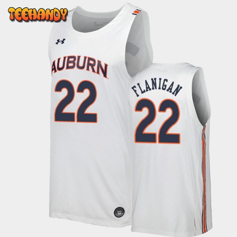 Men’s Auburn Tigers Allen Flanigan White Replica Jersey