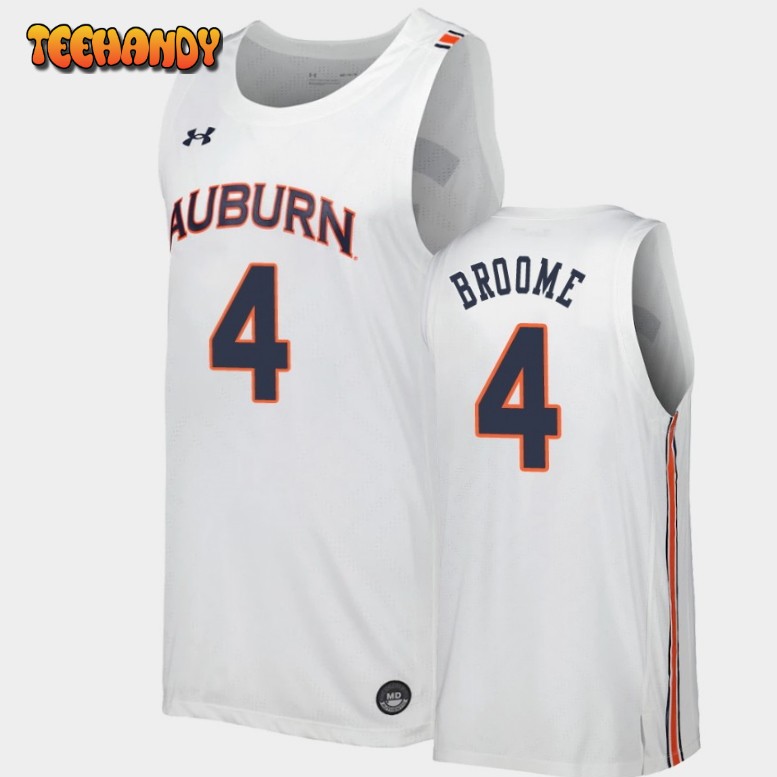 Men’s Auburn Tigers Johni Broome White Replica Jersey