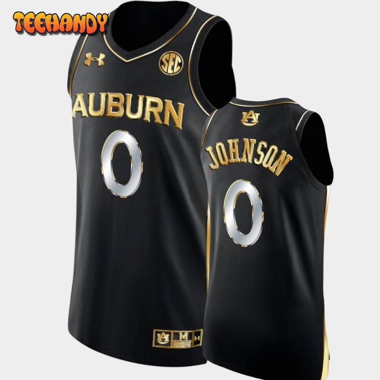 Men’s Auburn Tigers K.D. Johnson Black 2022 Golden Edition Jersey