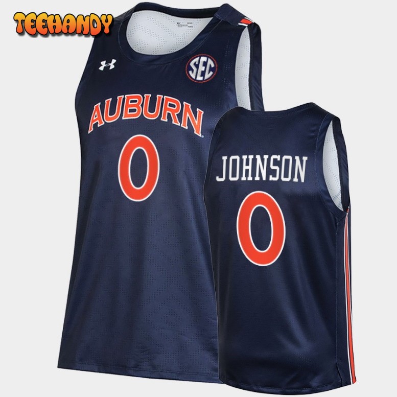 Men’s Auburn Tigers K.D. Johnson Navy College Basketball Jersey