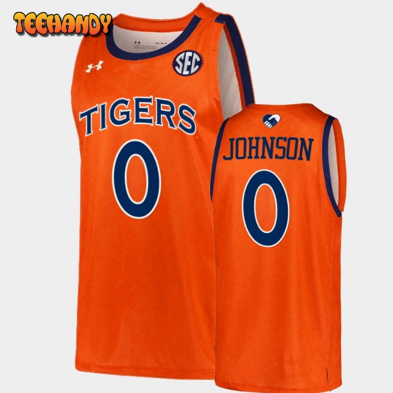 Men’s Auburn Tigers K.D. Johnson Orange College Basketball Jersey