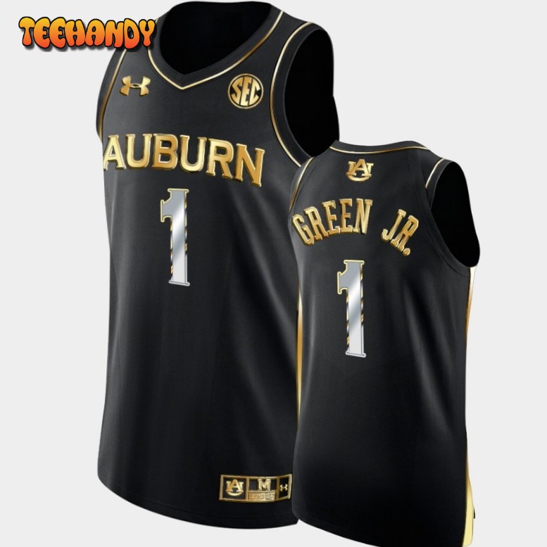 Men’s Auburn Tigers Wendell Green Jr. Black 2022 Golden Edition Jersey