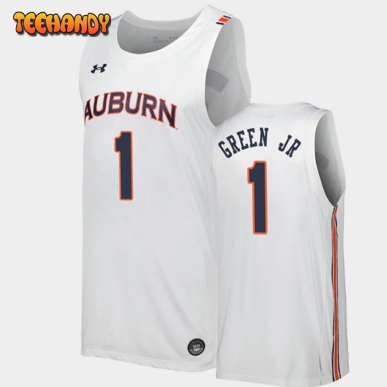 Men’s Auburn Tigers Wendell Green Jr. White Replica Jersey