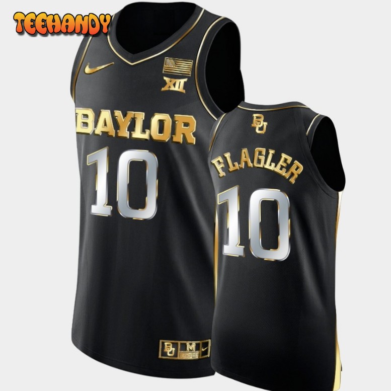 Men’s Baylor Bears Adam Flagler Black Golden Authentic Jersey