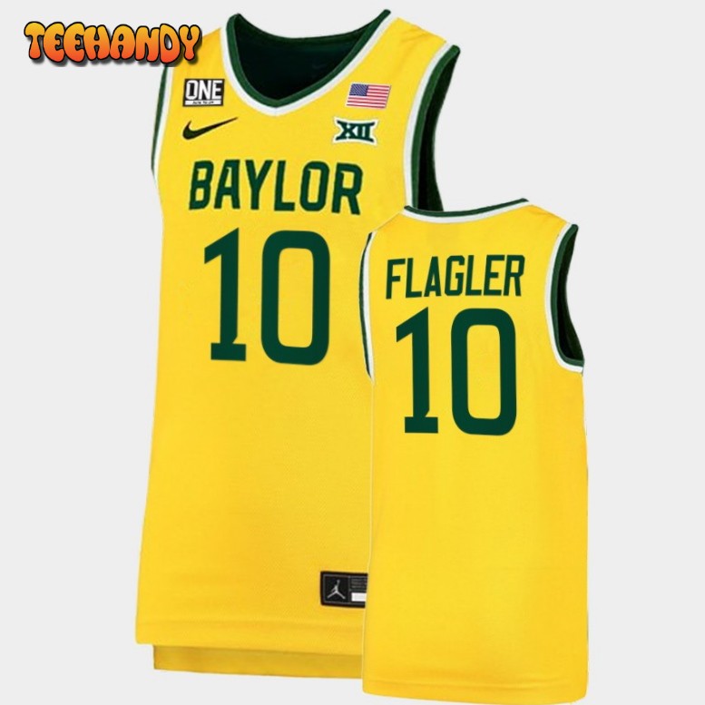 Men’s Baylor Bears Adam Flagler Gold College Basketball Jersey