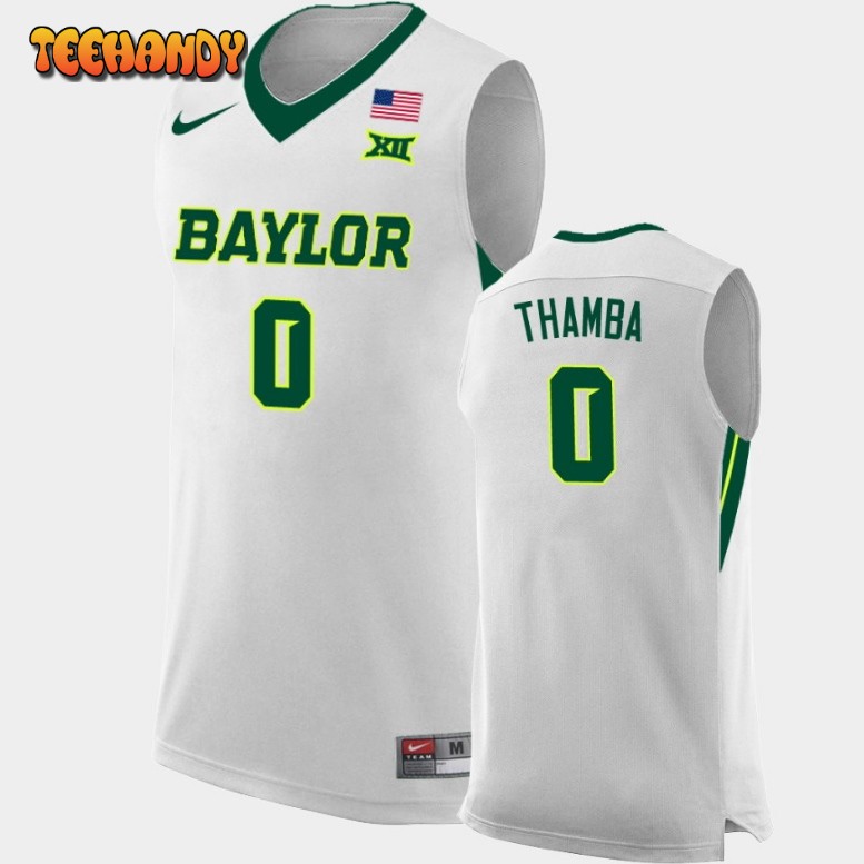 Men’s Baylor Bears Flo Thamba White College Basketball Replica Jersey