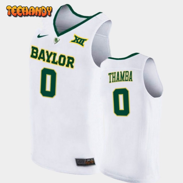 Men’s Baylor Bears Flo Thamba White March Madness Basketball Jersey