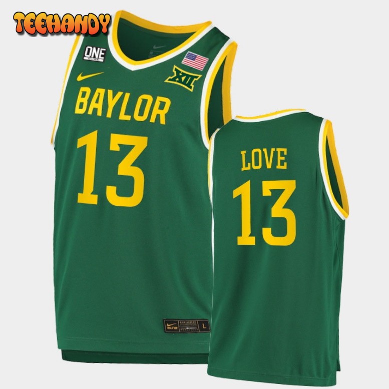 Men’s Baylor Bears Langston Love Green College Basketball Replica Jersey