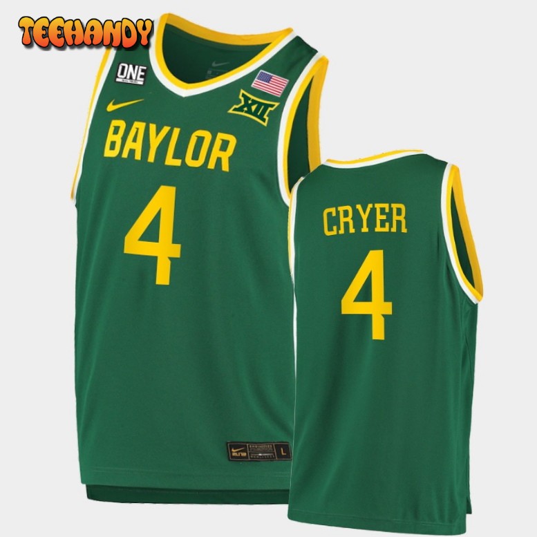 Men’s Baylor Bears LJ Cryer Green College Basketball Replica Jersey