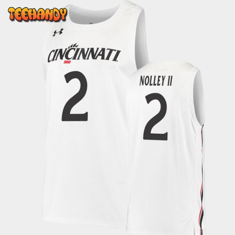 Men’s Cincinnati Bearcats Landers Nolley II White Replica Jersey