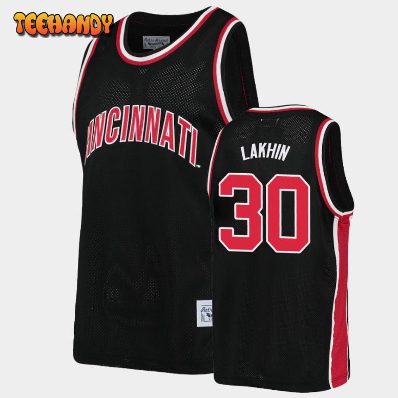 Men’s Cincinnati Bearcats Viktor Lakhin Black Commemorative Classic Jersey