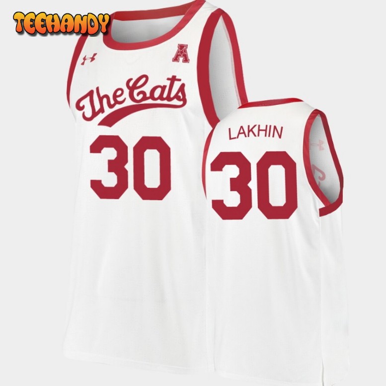 Men’s Cincinnati Bearcats Viktor Lakhin White 1970s Throwback Basketball Jersey