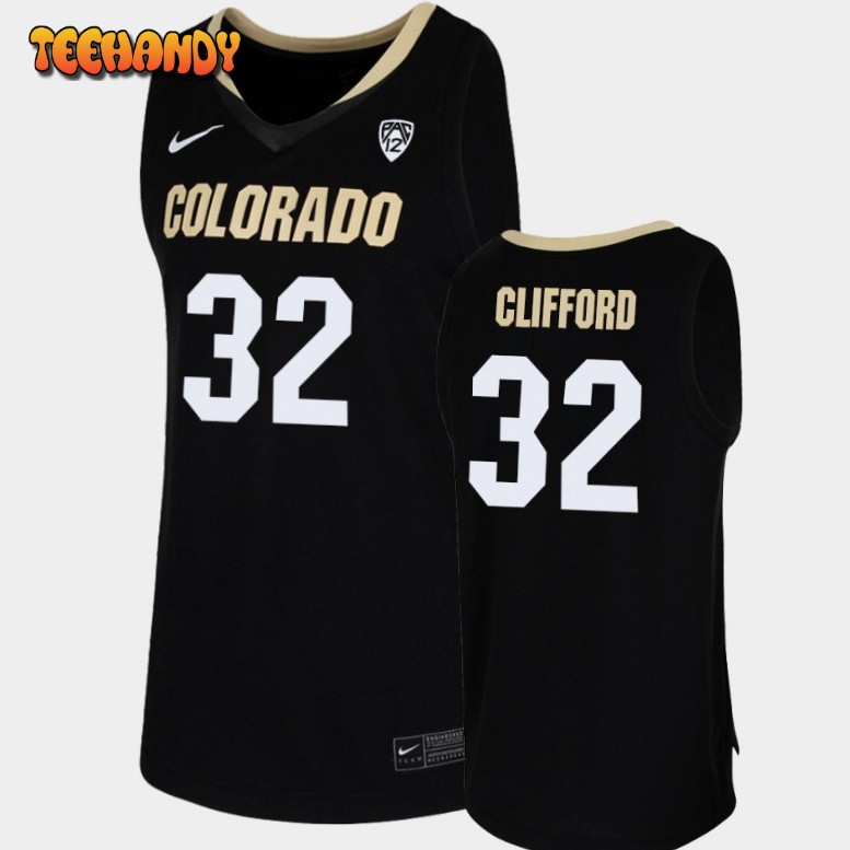 Men’s Colorado Buffaloes Nique Clifford Black College Basketball 2021 Team Replica Jersey