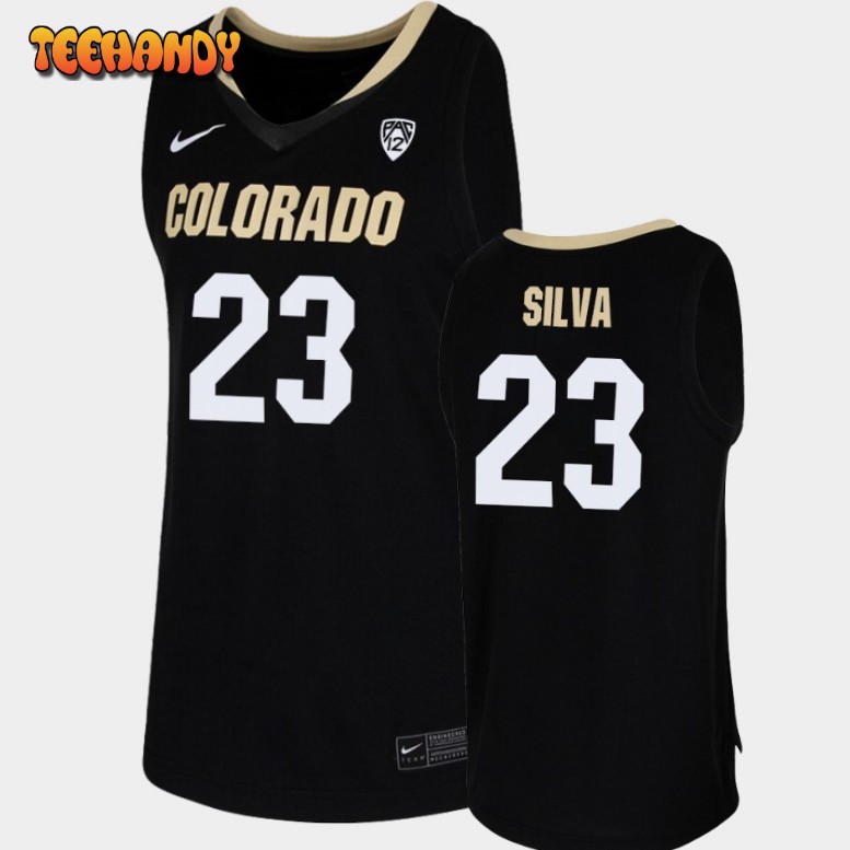 Men’s Colorado Buffaloes Tristan da Silva Black College Basketball 2021 Team Replica Jersey