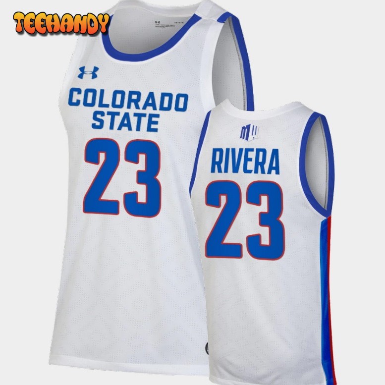 Men’s Colorado State Rams Isaiah Rivera White 2022 Pride College Basketball Jersey