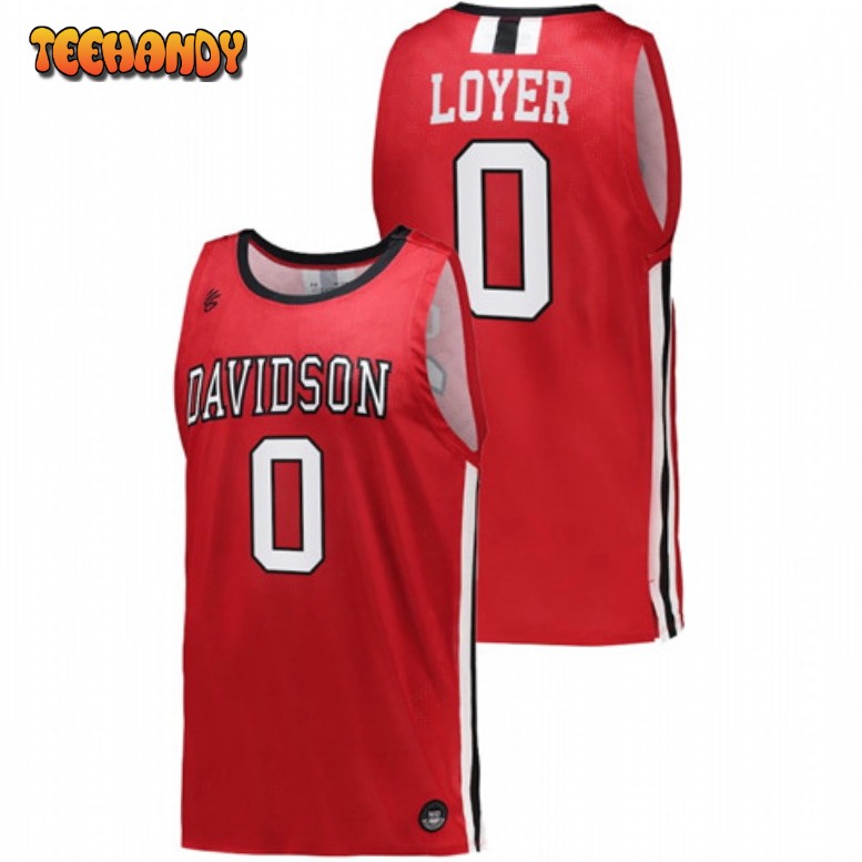 Men’s Davidson Wildcats Foster Loyer 2022 Jersey Red Jersey