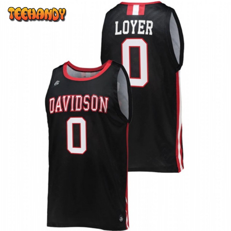 Men’s Davidson Wildcats Foster Loyer College Basketball Black Jersey