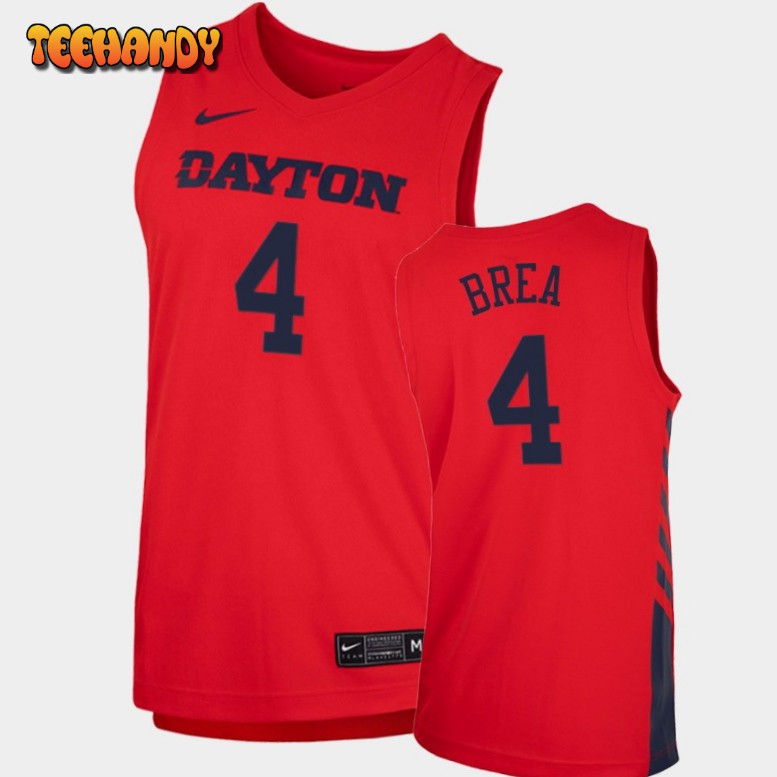 Men’s Dayton Flyers Koby Brea Red Replica College Basketball Jersey