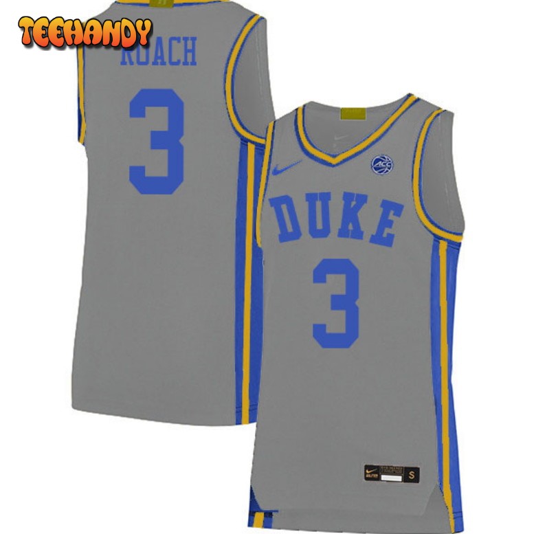 Men’s Duke Blue Devils Jeremy Roach Gray College Basketball Jersey