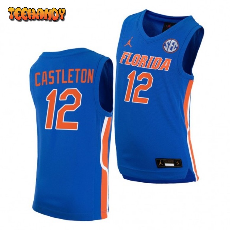 Men’s Florida Gators Colin Castleton College Basketball Replica Royal Jersey