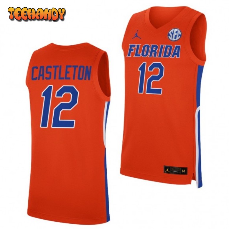 Men’s Florida Gators Colin Castleton Orange Replica College Basketball Jersey