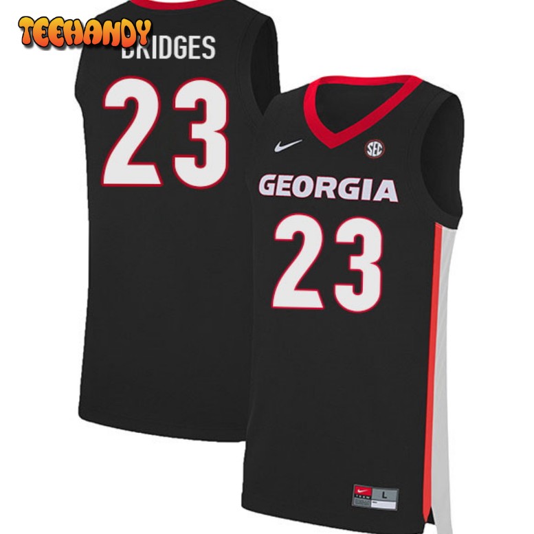 Men’s Georgia Bulldogs Braelen Bridges Black College Basketball Jersey