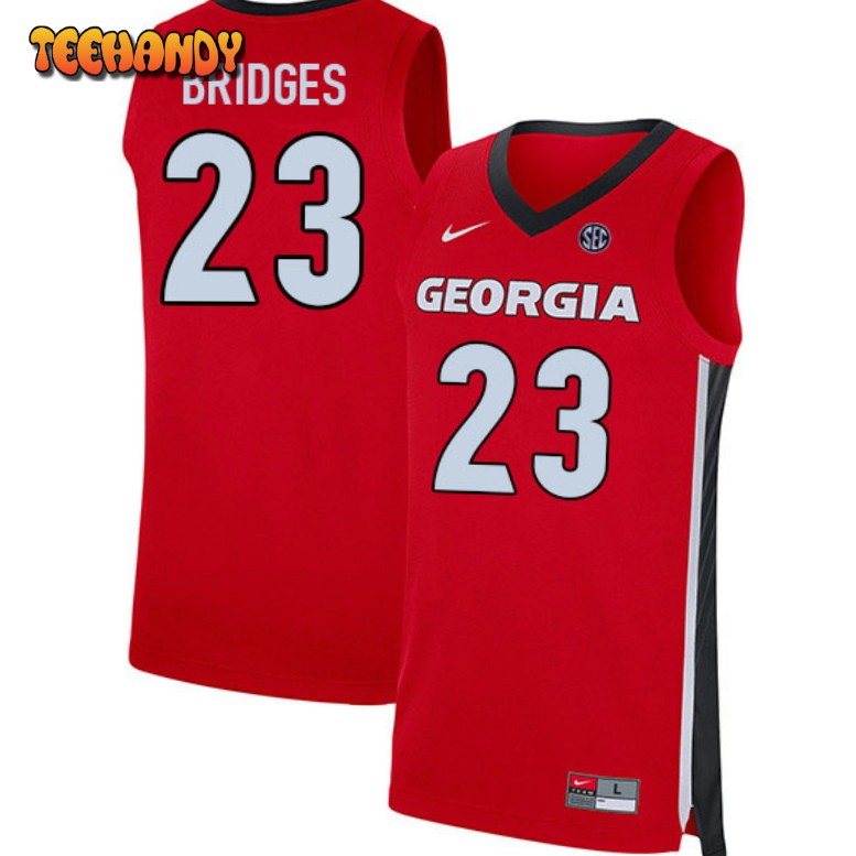 Men’s Georgia Bulldogs Braelen Bridges Red College Basketball Jersey