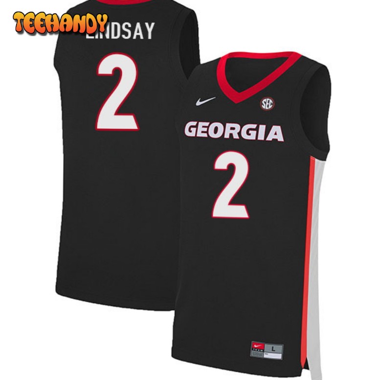 Men’s Georgia Bulldogs KyeRon Lindsay Black College Basketball Jersey