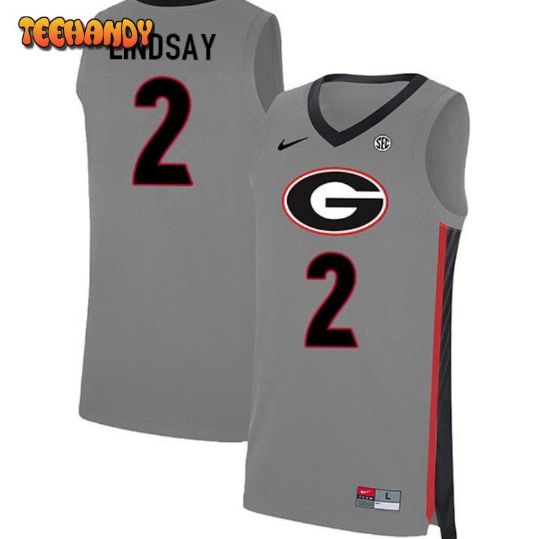 Men’s Georgia Bulldogs KyeRon Lindsay Gray College Basketball Jersey