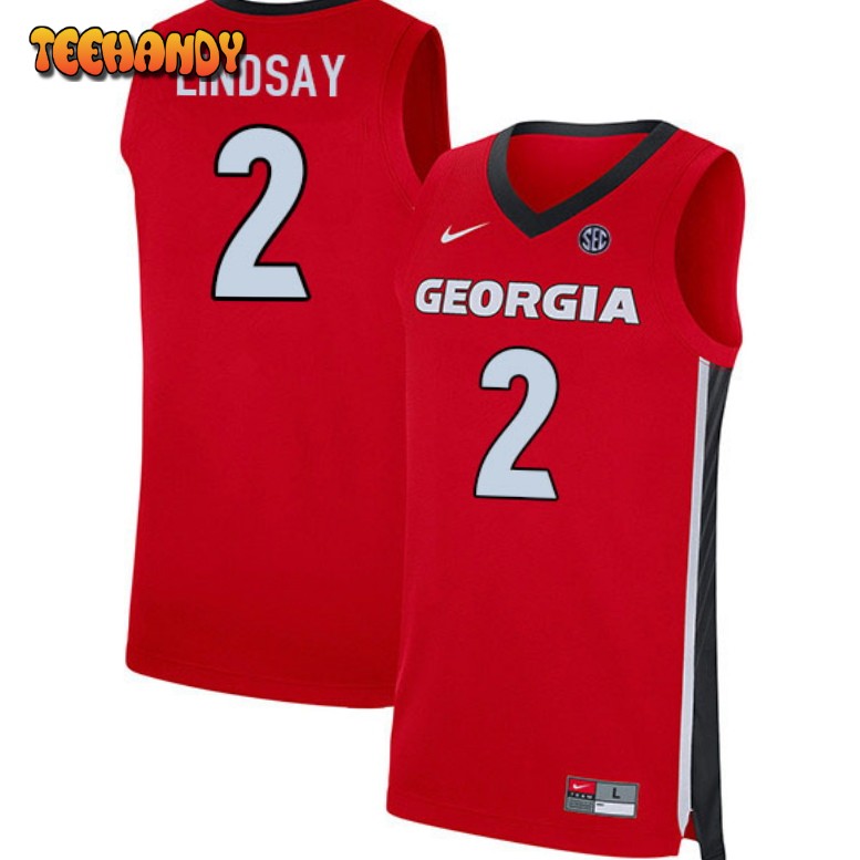 Men’s Georgia Bulldogs KyeRon Lindsay Red College Basketball Jersey